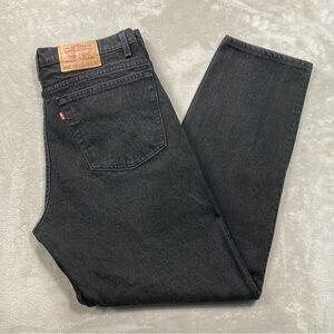 Vintage 90s Black Levi's 550 Relaxed Fit Tapered Leg Jeans Men's Sz 38x32 USA